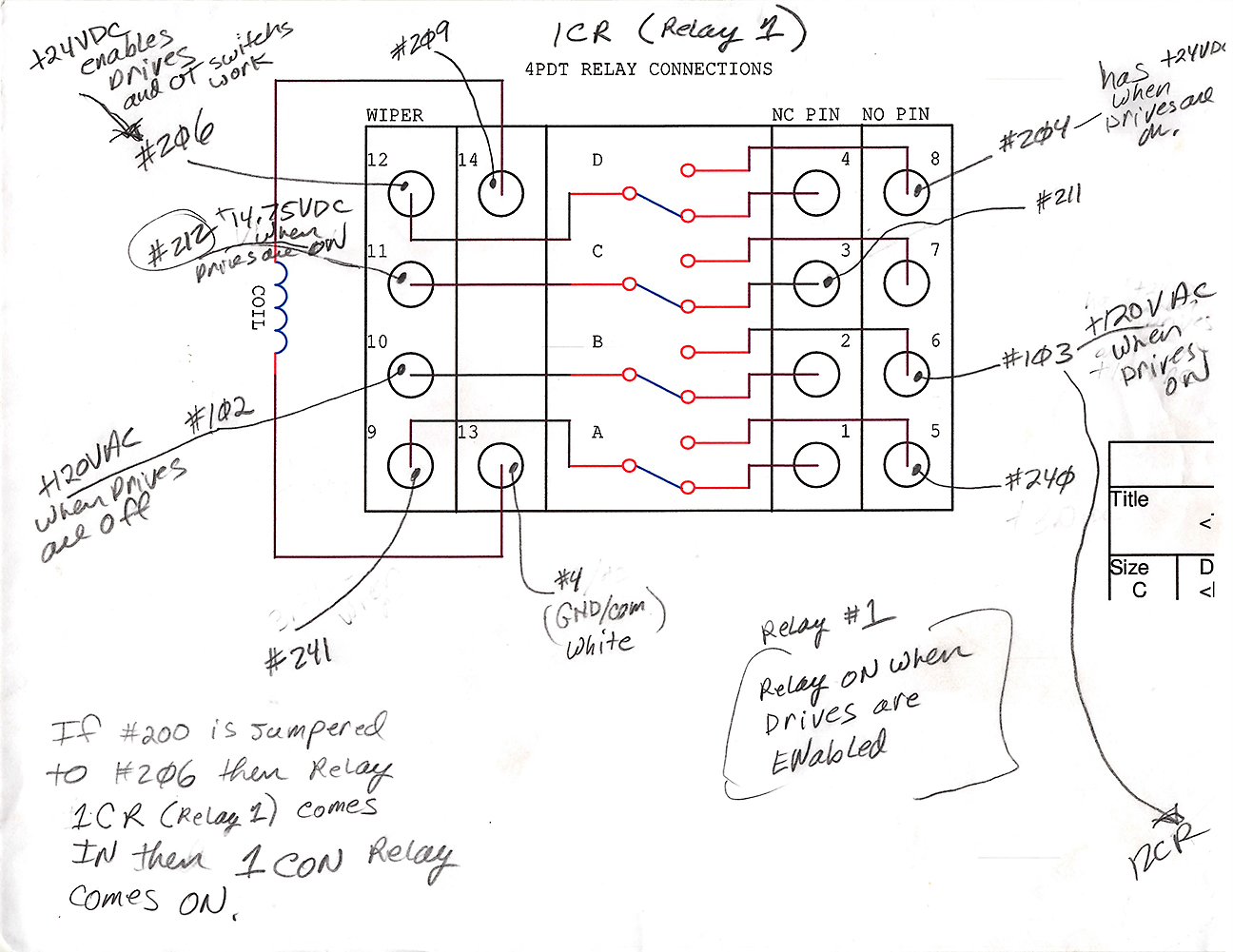 1CRE Relay Wires