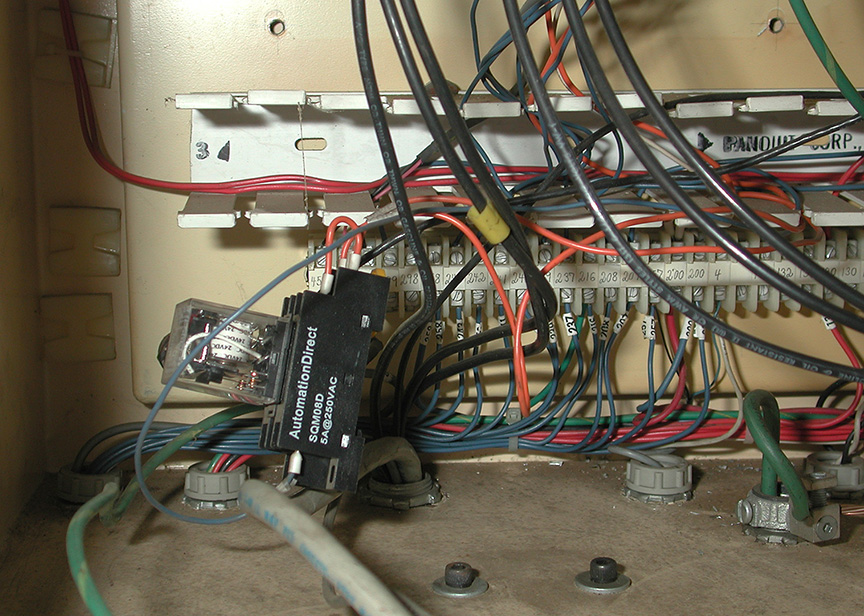 Click for Larger Image Wires on the Bottom feed to the Right Cabinet