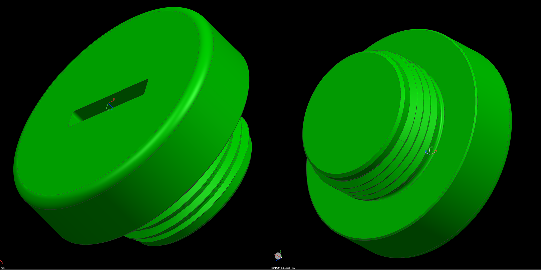 Baldor DC Servo Motor Brush Cap (3D Model) Click on Image for Zip File of Model