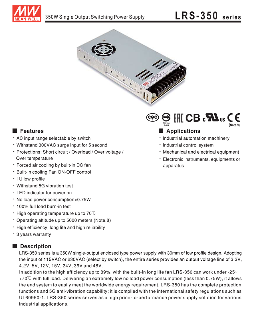 Mean Well - Switching Power Supply
